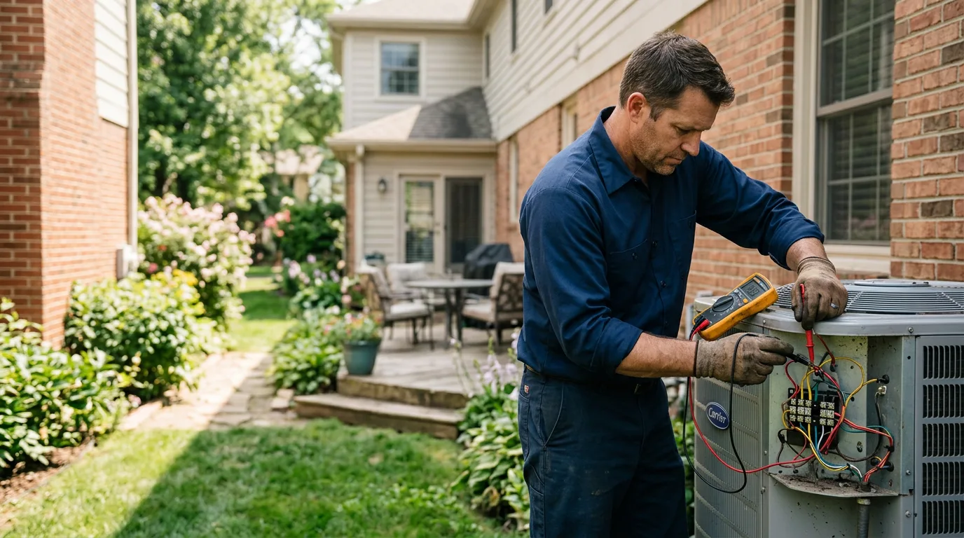 HVAC technician working near Valentines, VA